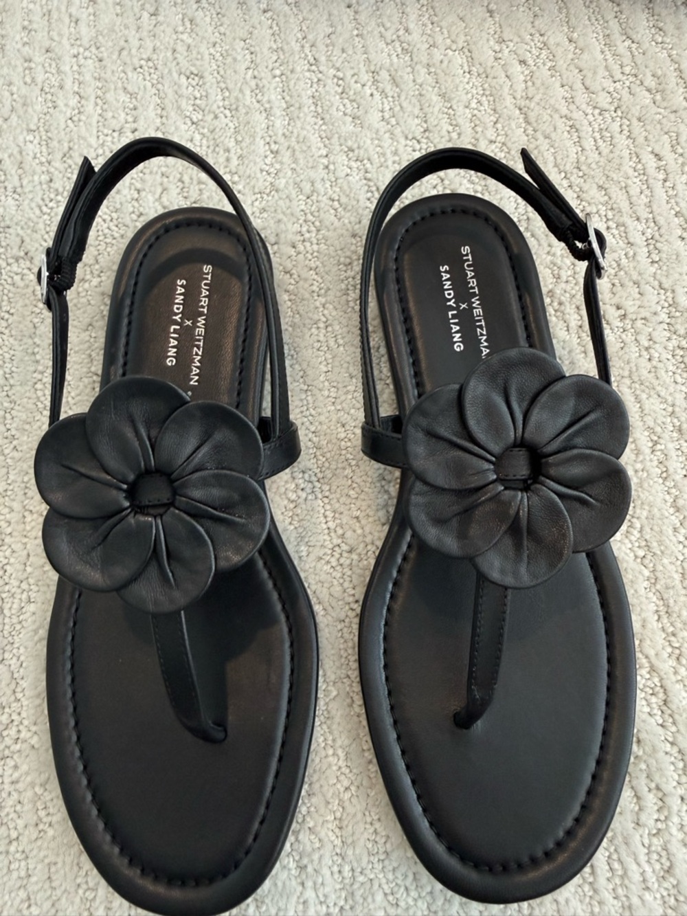 NIB Stuart Weitzman x Sandy Liang T-Strap Slingback Sandal size 6 $325 - Picture 8 of 11